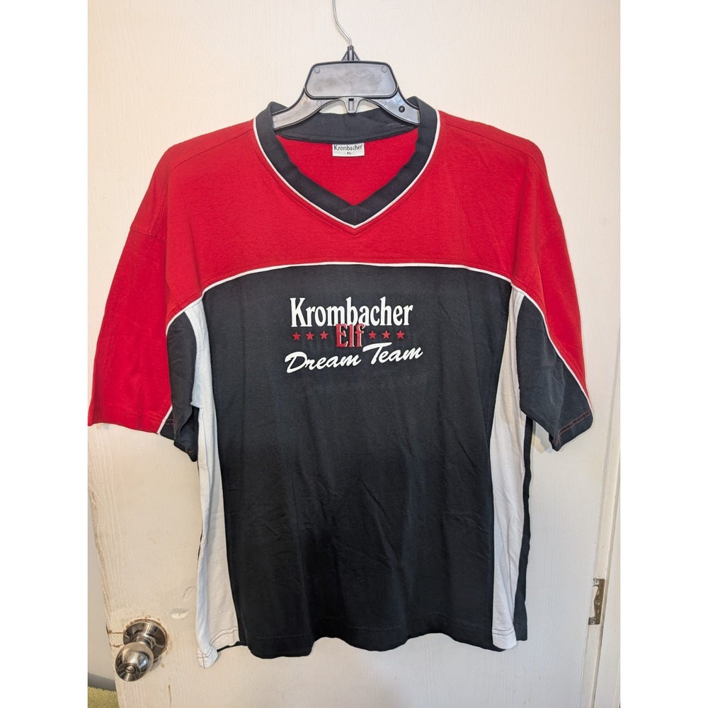 KROMBACHER GERMAN BEER T-SHIRT XL Dream Team Red Black White